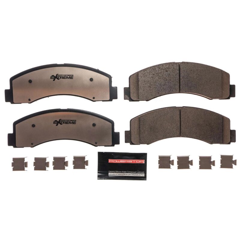 PowerStop Front Z36 Truck & Tow Brake Pads with Hardware for 2010-2021 Ford Expedition and F-150 Models