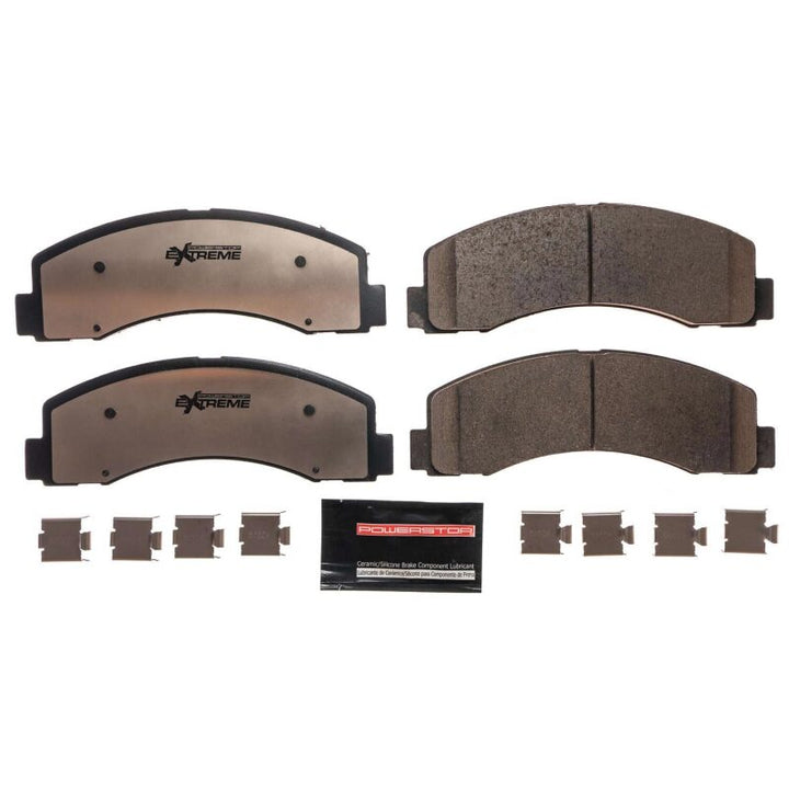 PowerStop Front Z36 Truck & Tow Brake Pads with Hardware for 2010-2021 Ford Expedition and F-150 Models