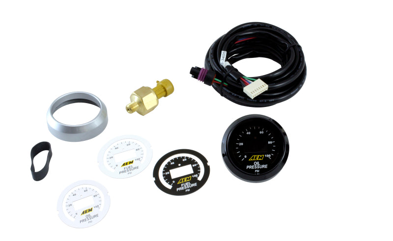 AEM 52mm Digital Pressure Gauge - Oil or Fuel