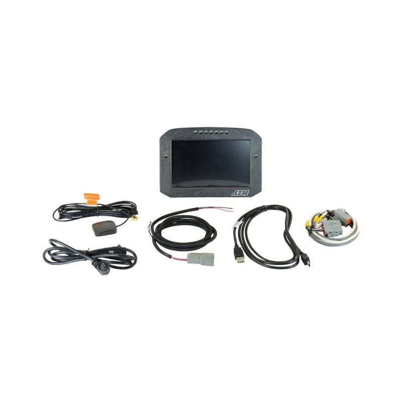 AEM CD-7LG Carbon Logging Flush Digital Dash Display - With Internal 20Hz GPS & Antenna