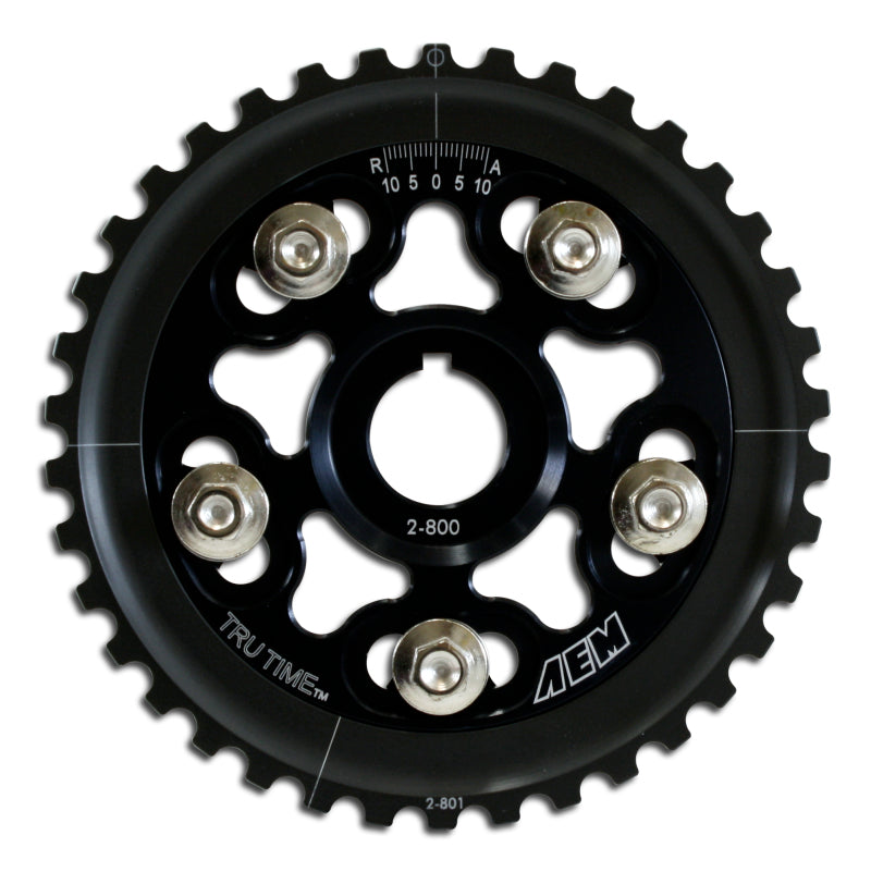 AEM Tru-Time Adjustable Cam Gear - Honda D-Series 1988-1997 - Black