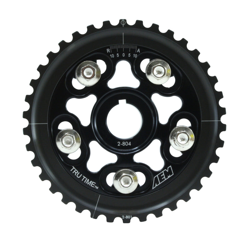 AEM Tru-Time Adjustable Cam Gear - Honda Civic / Civic del Sol 1996-2000 - Black