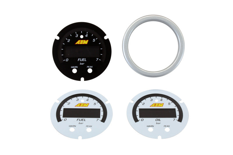 AEM X-Series Pressure Gauge Accessory Kit - Silver Bezel