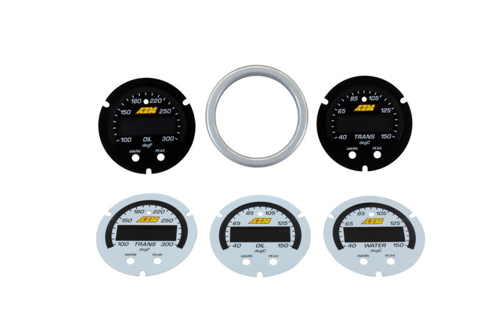 AEM X-Series Temperature Gauge Accessory Kit - Silver Bezel