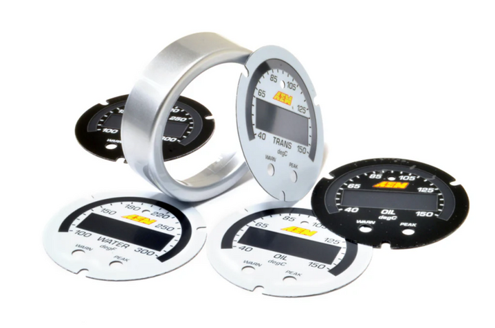 AEM X-Series Temperature Gauge Accessory Kit - Silver Bezel, view 3