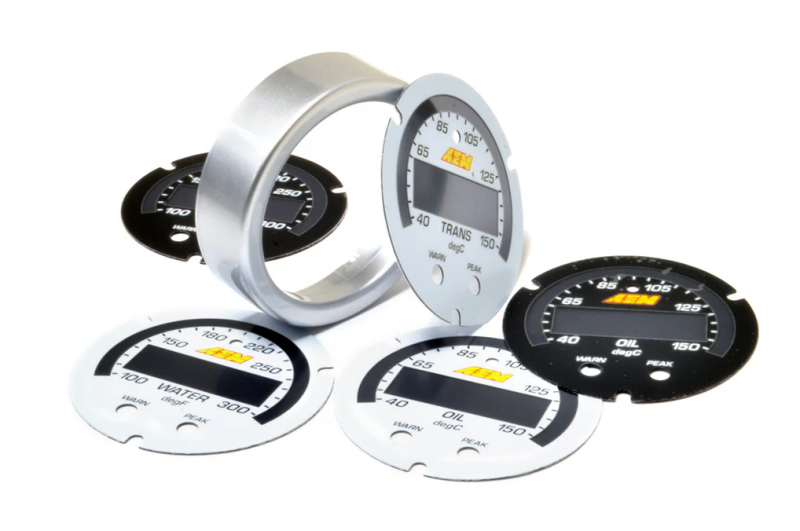 AEM X-Series Temperature Gauge Accessory Kit - Silver Bezel, view 3