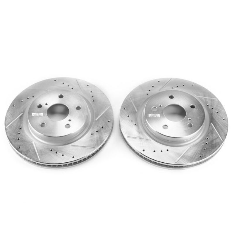 PowerStop Evolution Front Drilled & Slotted Rotors - Toyota Camry / RAV4 2018-2025 - Pair