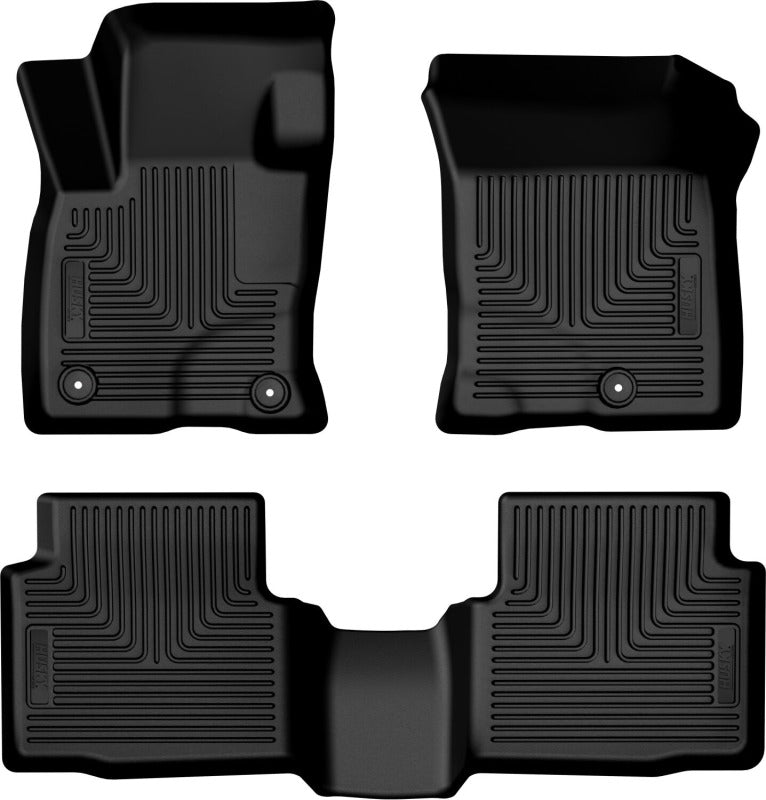 Husky Liners WeatherBeater Front and Second Seat Floorliner 3 Piece Set Black for 2024 2025 Ford Escape - OneFastShop