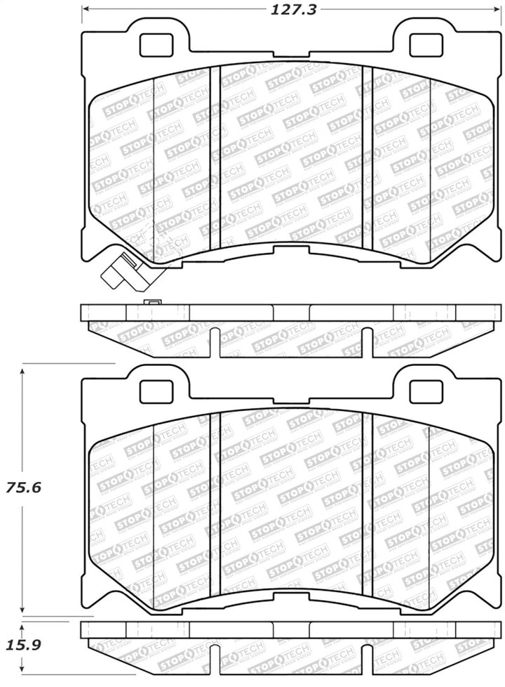StopTech Street Select Brake Pads - Front for Infiniti and Nissan 2009-2023 - OneFastShop