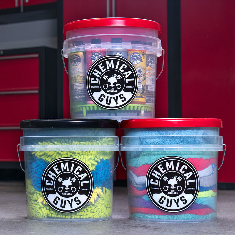 Chemical Guys Heavy Duty Detailing Bucket - Ultra Clear - 12 Pack