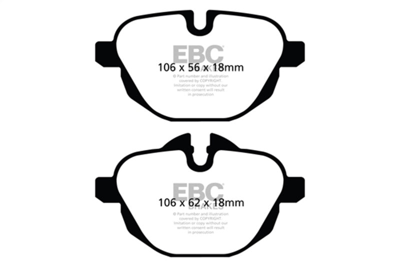 EBC Yellowstuff Rear Brake Pads for 2014-2020 BMW i8 1.5 Turbo/Electric - OneFastShop