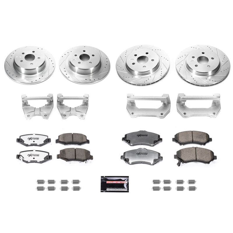 PowerStop Big Brake Conversion Kit with 13.5" Front & 14.25" Rear Rotors - 07-17 Jeep Wrangler - OneFastShop