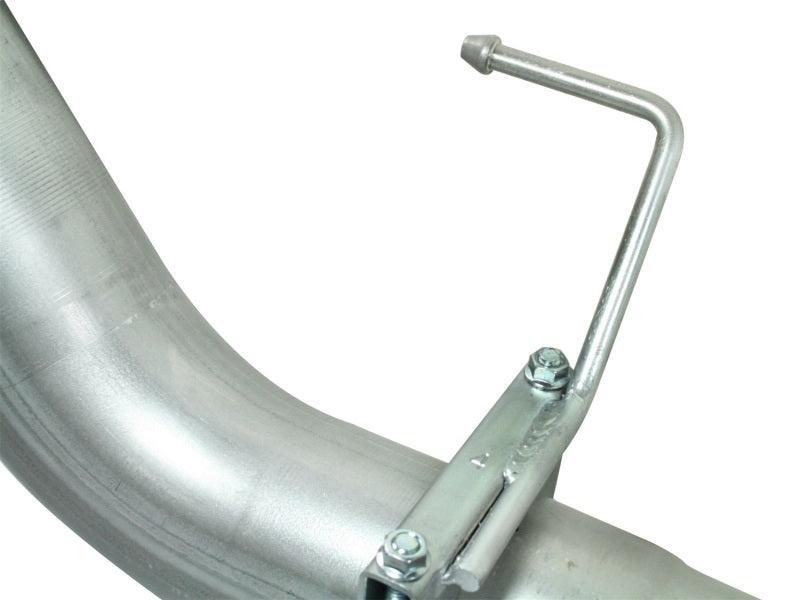 aFe Atlas 4in Aluminized Steel Cat-Back Exhaust - Ford F-150 3.5L EcoBoost 2011-2014 - 304 Stainless Black Tip, view 4
