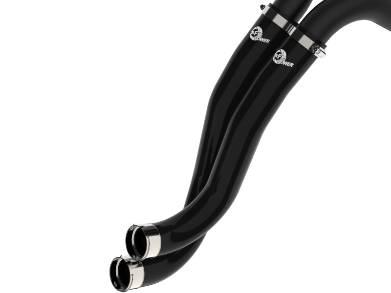aFe BladeRunner 2-1/4in Aluminum Hot Charge Pipe - Ford Bronco Raptor 2022-2025 - Wrinkle Black, view 2