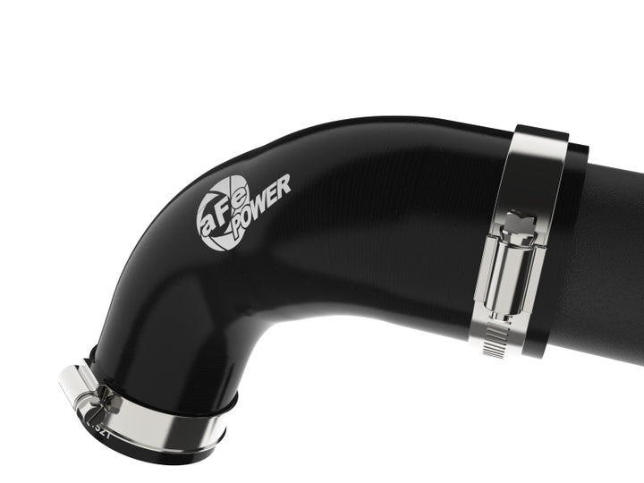 aFe BladeRunner 2-1/4in Aluminum Hot Charge Pipe - Ford Bronco Raptor 2022-2025 - Wrinkle Black, view 4
