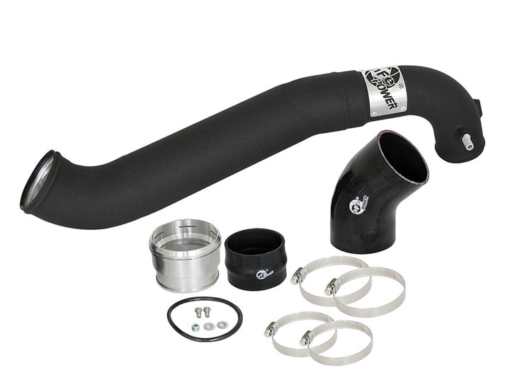 aFe BladeRunner 3.5in to 3in Aluminum Cold-Side Intercooler Tube - Ford F-150 Raptor 2017-2020 3.5L EcoBoost - Black, view 7