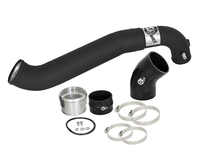 aFe BladeRunner 3.5in to 3in Aluminum Cold-Side Intercooler Tube - Ford F-150 Raptor 2017-2020 3.5L EcoBoost - Black, view 7
