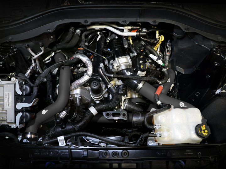 aFe BladeRunner Aluminum Hot & Cold Charge Pipe Kit - Ford Explorer ST 2022-2025 - Black, view 2