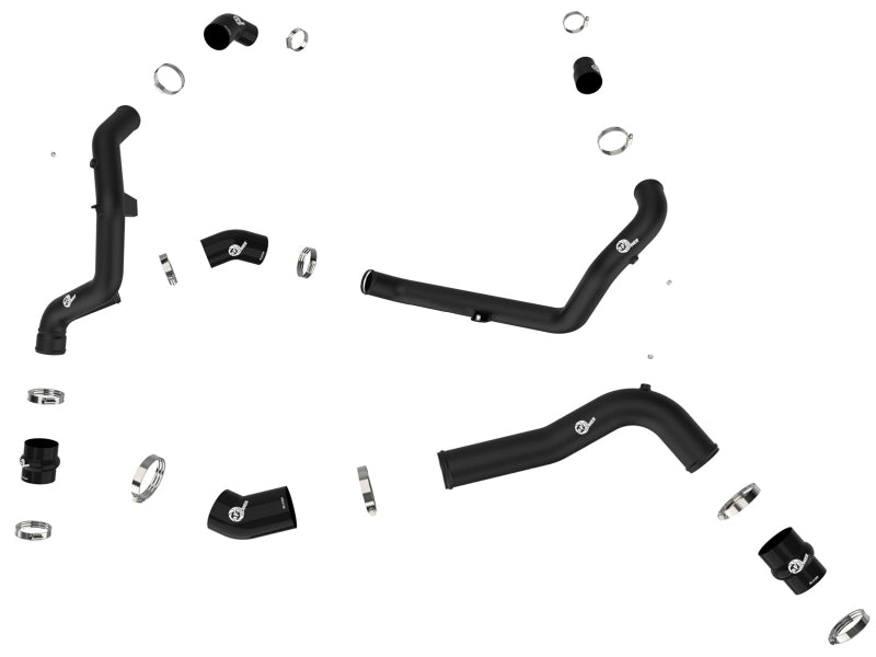 aFe BladeRunner Aluminum Hot & Cold Charge Pipe Kit - Ford Explorer ST 2022-2025 - Black, view 6