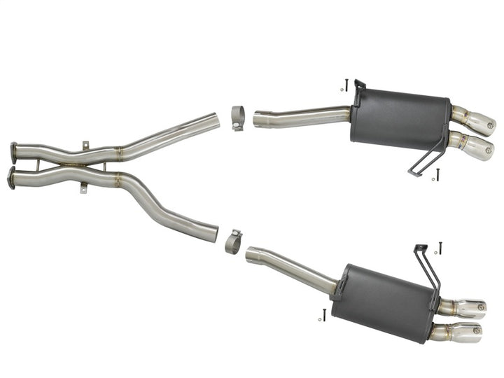 aFe MACH Force-Xp 2-1/2in 304 Stainless Steel Cat-Back Exhaust - BMW Z4 M Coupe / M Roadster 3.2L 2006-2008 - Polished Tips, view 4