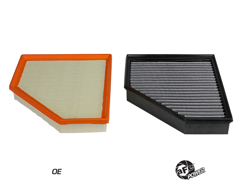aFe Magnum FLOW Pro DRY S Air Filter - Toyota GR Supra 2020-2026 & BMW M240i/M340i/M440i (B58), view 3