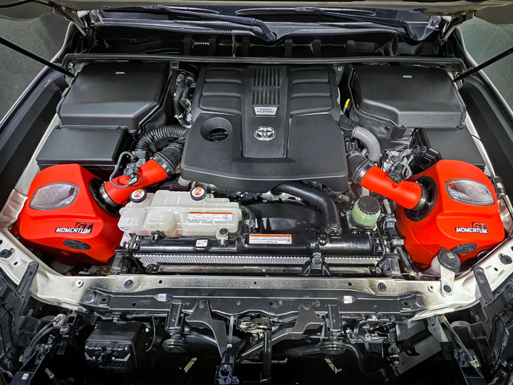 aFe Momentum GT Pro DRY S Intake System - Toyota Land Cruiser (J300) 3.4L V6 2022-2026 - Red, view 2