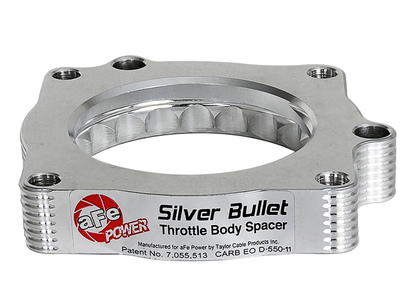aFe Silver Bullet Throttle Body Spacer - Dodge Challenger / Charger / Chrysler 300 / Jeep Grand Cherokee HEMI 2005-2024 - Black, view 5