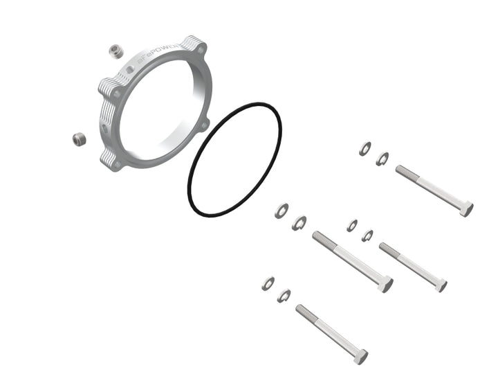 aFe Silver Bullet Throttle Body Spacer - Ram 1500 TRX / Dodge Charger / Challenger / Durango 6.2L Supercharged 2015-2025, view 5