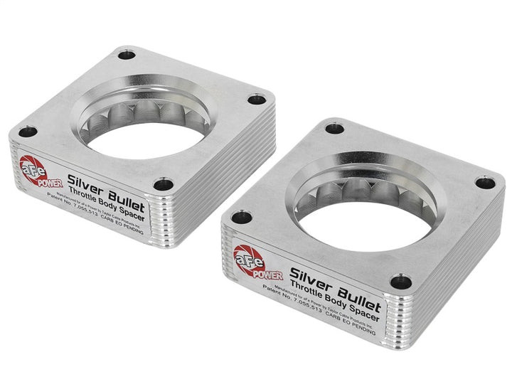 aFe Silver Bullet Throttle Body Spacer - Nissan 370Z / Infiniti G37 / Q50 / Q60 3.7L (VQ37VHR) 2008-2020 - Pair