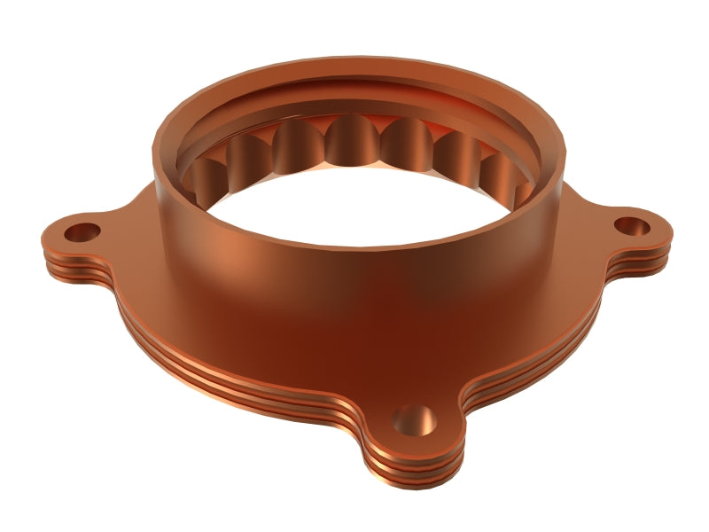 aFe Silver Bullet Throttle Body Spacer - Toyota GR86 / Subaru BRZ 2.4L 2022-2026 - Orange, view 3