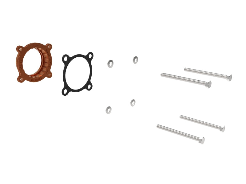 aFe Silver Bullet Throttle Body Spacer - Toyota GR86 / Subaru BRZ 2.4L 2022-2026 - Orange, view 4