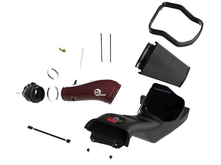 aFe Track Series Carbon Fiber Pro 5R Cold Air Intake System - Ford F-150 Raptor R 5.2L Supercharged 2023-2025 - Red, view 10