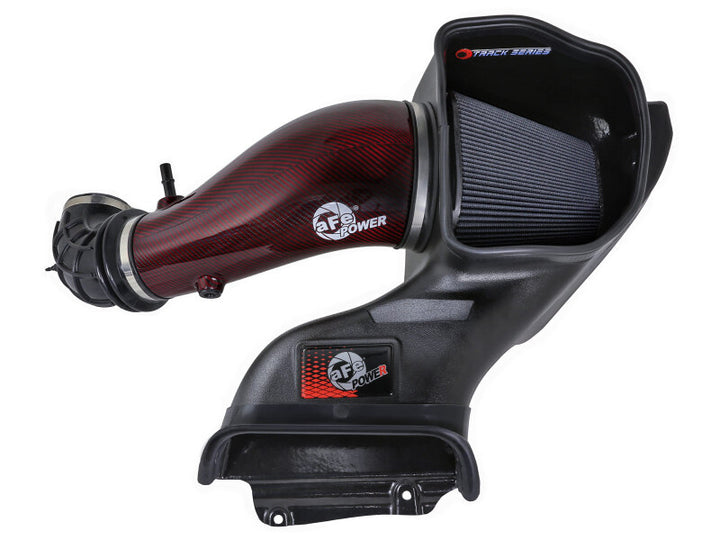 aFe Track Series Carbon Fiber Pro 5R Cold Air Intake System - Ford F-150 Raptor R 5.2L Supercharged 2023-2025 - Red, view 9