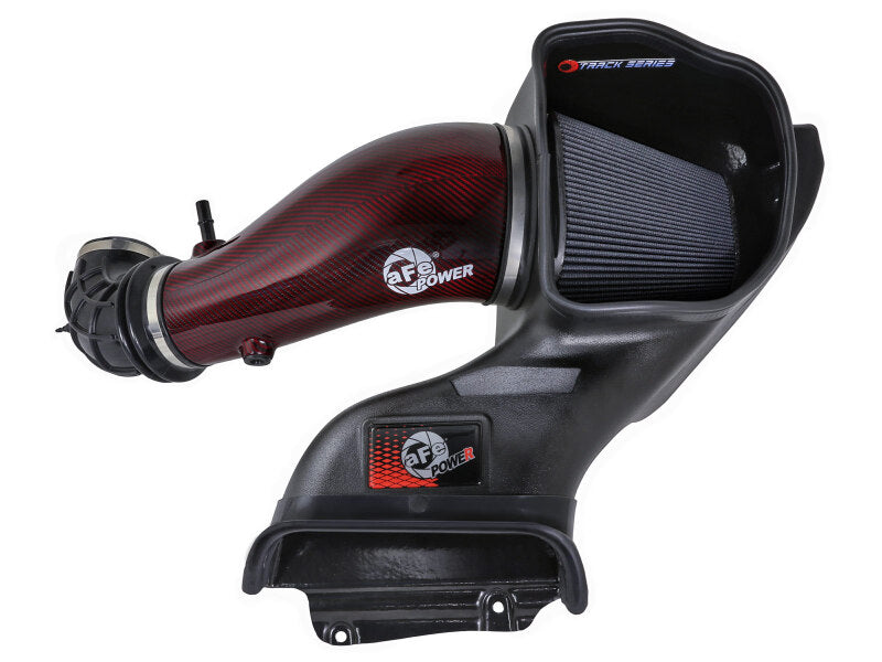 aFe Track Series Carbon Fiber Pro 5R Cold Air Intake System - Ford F-150 Raptor R 5.2L Supercharged 2023-2025 - Red, view 9