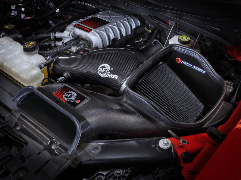 aFe Track Series Carbon Fiber Pro DRY S Cold Air Intake System - Ford F-150 Raptor R 5.2L Supercharged 2023-2025 - Black, view 2