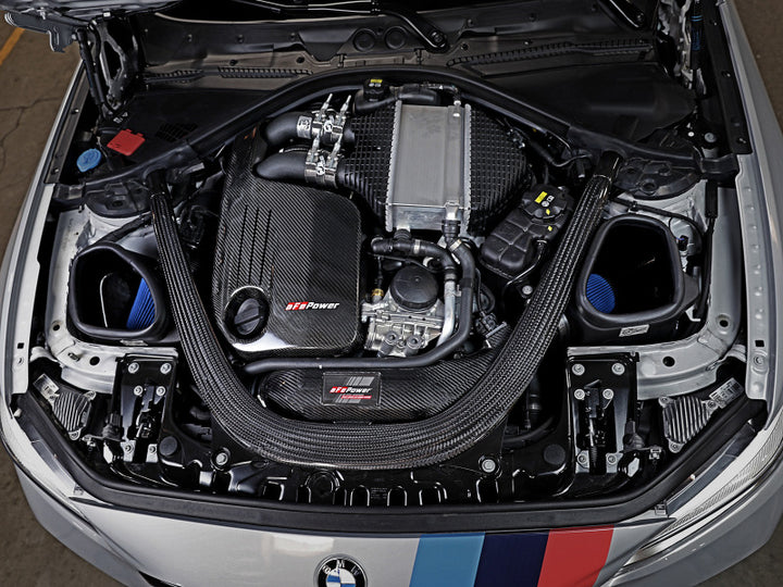 aFe Track Series Stage-2 Carbon Fiber Pro 5R Cold Air Intake System - BMW S55 M2 Competition / M3 / M4 (F80/F82/F87) 2015-2021, view 2