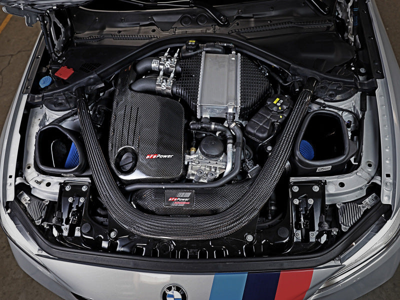 aFe Track Series Stage-2 Carbon Fiber Pro 5R Cold Air Intake System - BMW S55 M2 Competition / M3 / M4 (F80/F82/F87) 2015-2021, view 2
