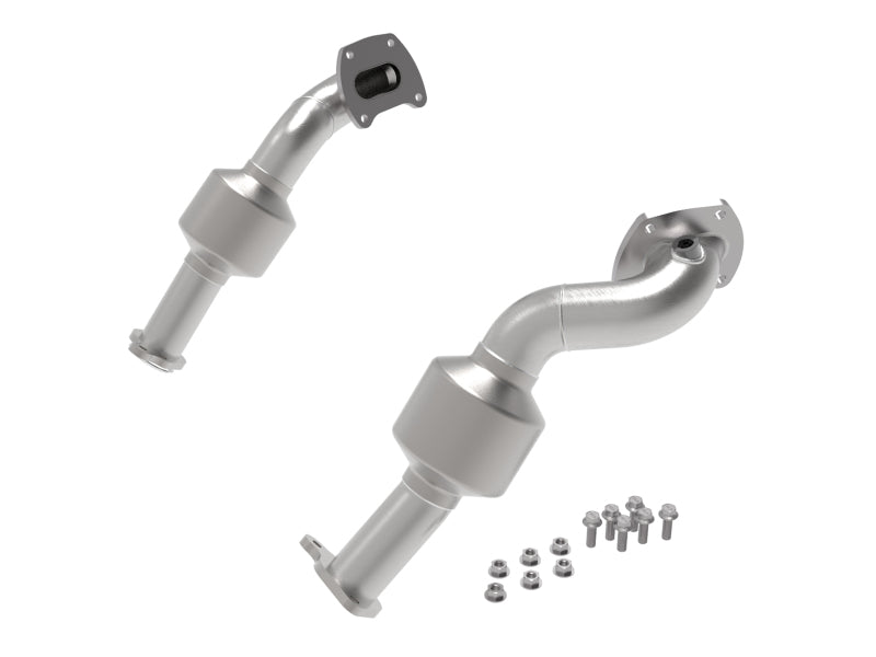 aFe Twisted Steel Downpipe with Cat - Toyota Tacoma 2016-2021 3.5L