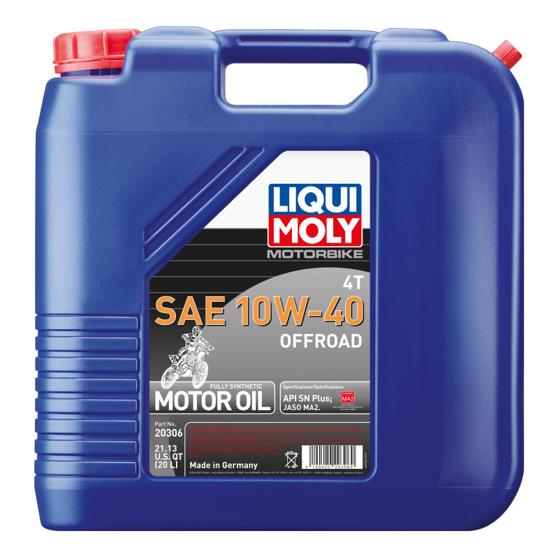 LIQUI MOLY 20L Motorbike 4T SAE 10W40 Offroad - OneFastShop