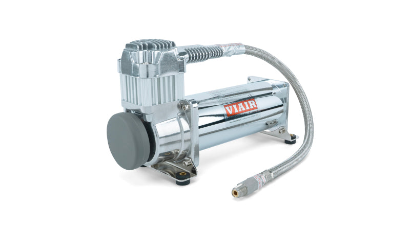 Air Lift 28 inch FLO Air Tank & Viair 444c Chrome Compressor Kit - Fittings & Hardware Included, view 3