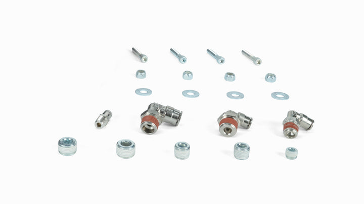 Air Lift 28 inch FLO Air Tank & Viair 444c Chrome Compressor Kit - Fittings & Hardware Included, view 4