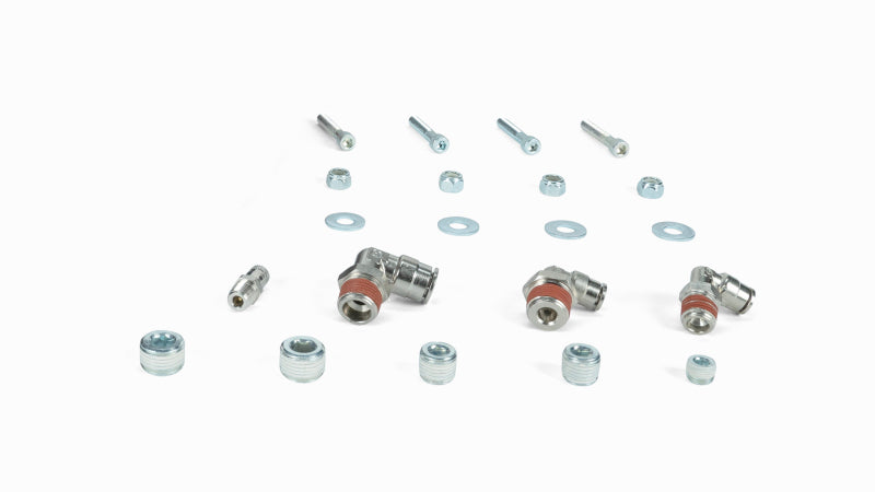 Air Lift 28 inch FLO Air Tank & Viair 444c Chrome Compressor Kit - Fittings & Hardware Included, view 4