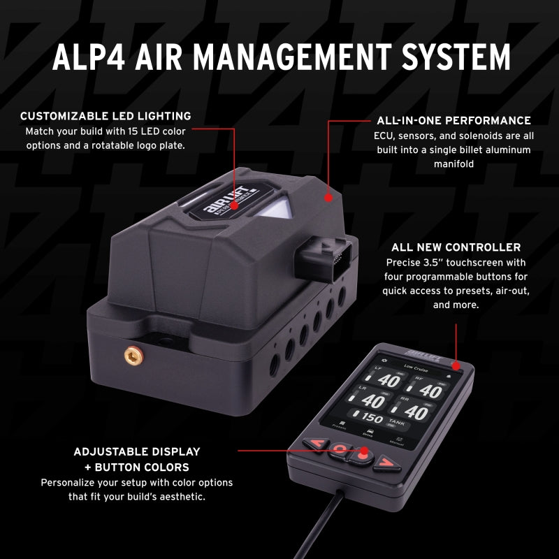 Air Lift ALP4 Pressure-Based Air Management System - 1/4in Airline - No Tank or Compressor, view 3