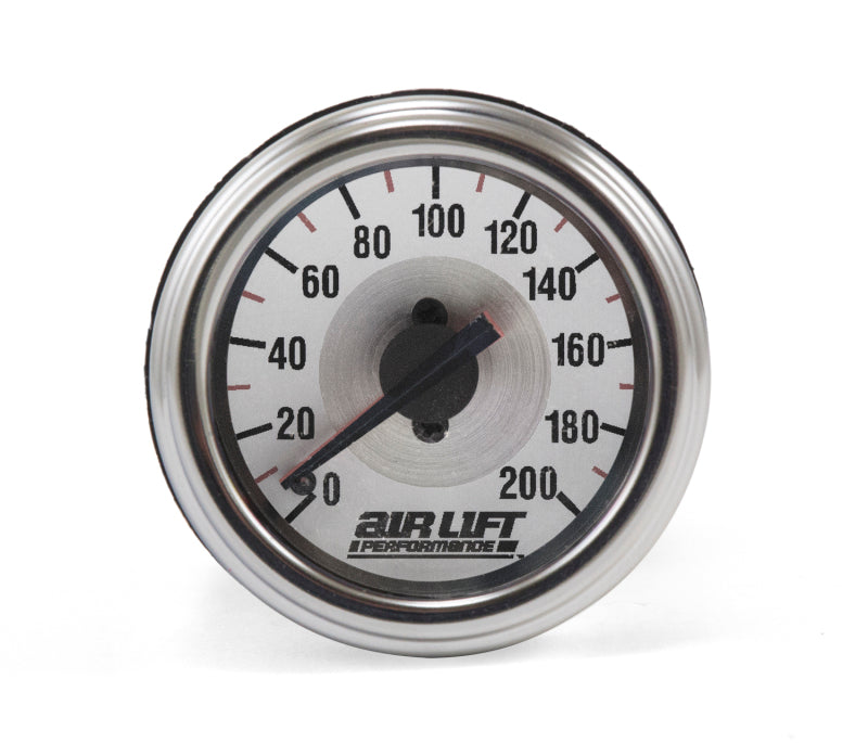 Air Lift Dual Needle Air Gauge 200 PSI - Illuminated White Face