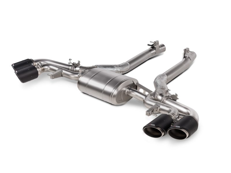 Akrapovic Slip-On Line Titanium Carbon Tips - BMW X5M X6M 2024-2026, view 2