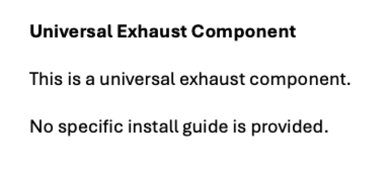 APR Cast T304 Stainless Steel Y-Splitter - 76mm to Dual 63.5mm, installation instructions