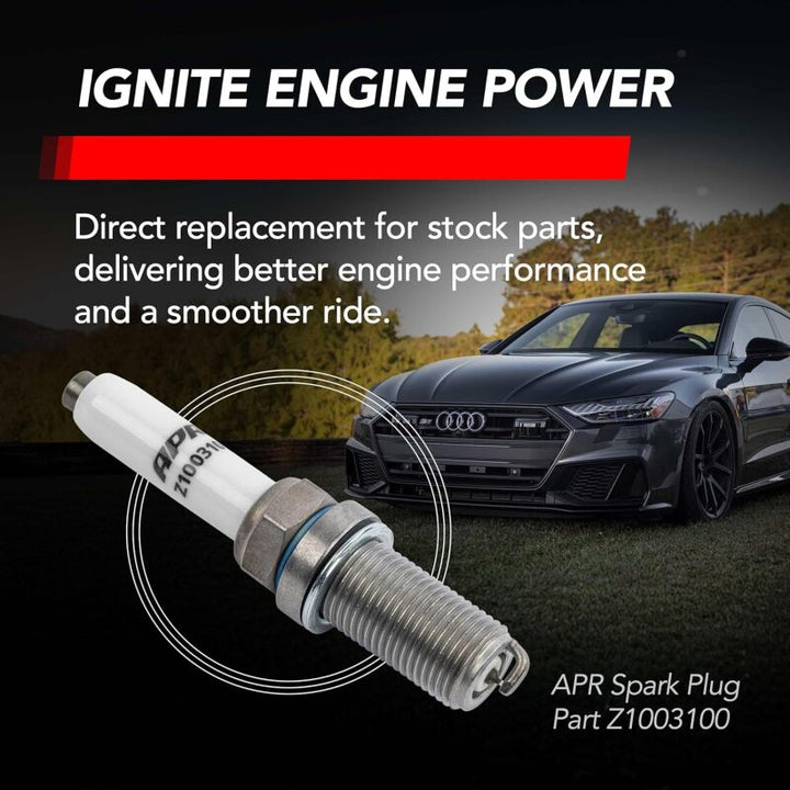 APR Iridium Pro Spark Plug - Audi / VW / Porsche / Bentley EA888.3/EA888.4/EA855.2/EA824 2012-2027 - Heat Range 9, 14mm x 26.5mm - Single, view 3