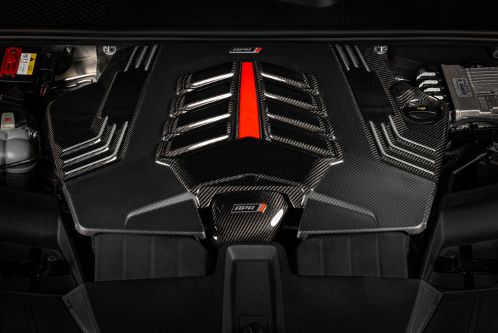 APR Twill Carbon Fiber Engine Cover - Audi Q8 / Porsche Cayenne / Lamborghini Urus 2019-2027, view 7