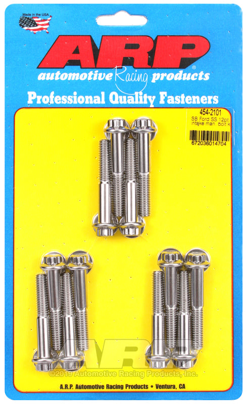 ARP 12pt SS Intake Manifold Bolt Kit - SB Ford