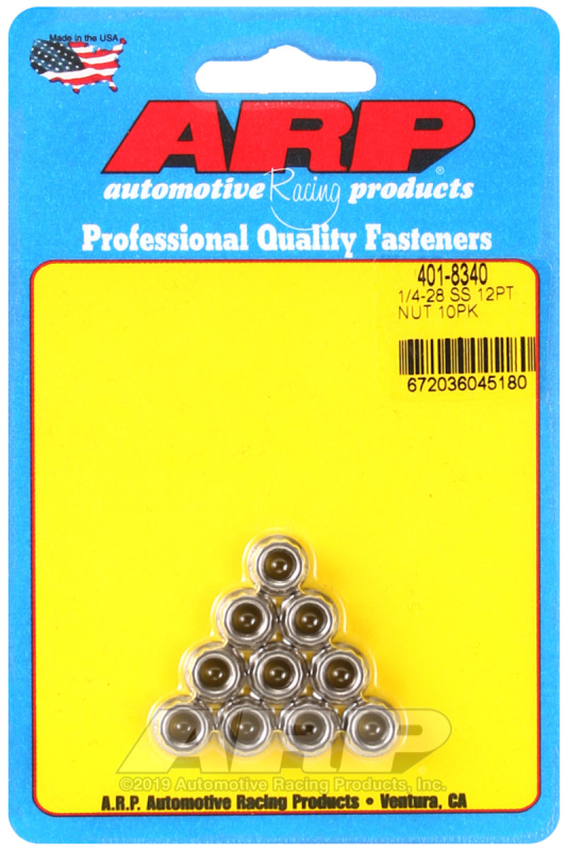 ARP 12pt SS Nut Kit - 1/4-20in
